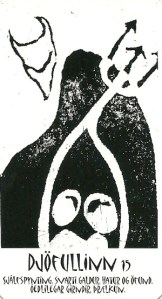 Djöfullinn - The Devil, from Islensk Tarotspil by Inga Rósa Loftsdóttir