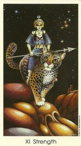 Strength - Tarot of the Cat People by Karen Kuykendall