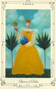 Queen of Disks (Pentacles) - Stella's Tarot by Stella Kaoruko & Takako Hoei