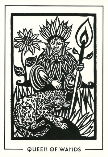 Queen of Wands - Light and Shadow Tarot by Michael Goepferd and Brian Williams