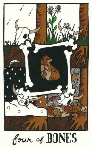 4 of Bones - The Collective Tarot, by The Tarot Collective