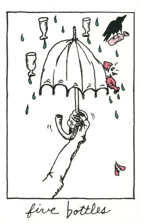 5 of Bottles - The Collective Tarot, by The Tarot Collective