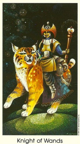 Knight of Wands - Tarot of the Cat People by Karen Kuykendall
