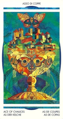 Ace of Chalices (Cups) - Crystal Tarot by Elisabetta Trevisan