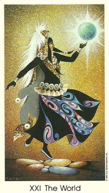 The World - Tarot of the Cat People by Karen Kuykendall