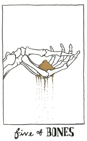 Five of Bones - The Collective Tarot, by the Tarot Collective