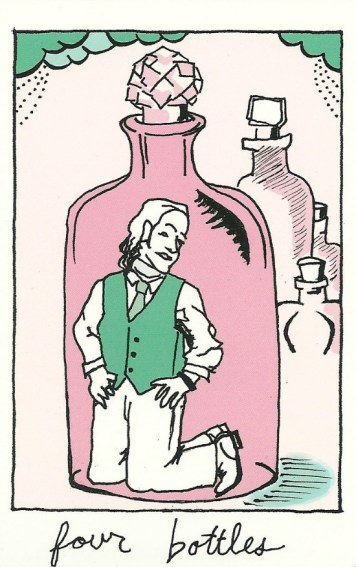 Four of Bottles (Cups) - The Collective Tarot by The Tarot Collective