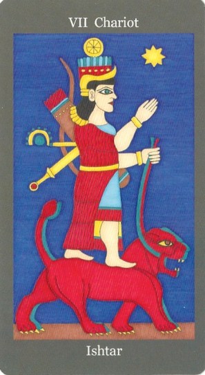 Chariot ~ Ishtar - Dark Goddess Tarot by Ellen Lorenzi-Prince-2.jpg