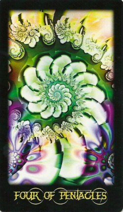 Four of Pentacles - Fractal Tarot by Sara M. Pellerin