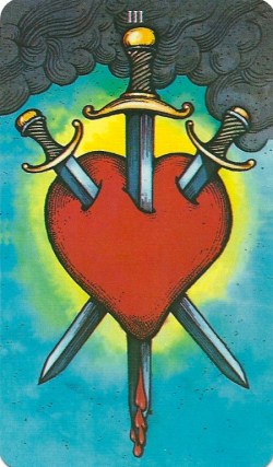 Three of Swords - Morgan Greer Tarot by Bill Greer & Lloyd Morgan