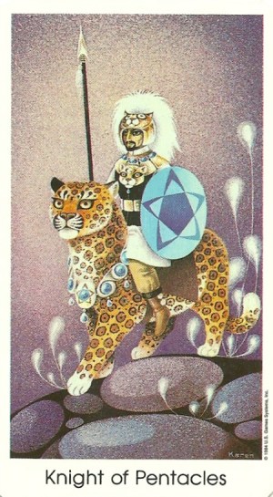 Knight of Pentacles - Tarot of the Cat People by Karen Kuykendall