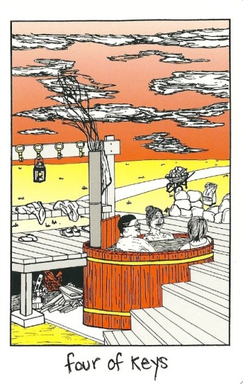 Four of Keys (Wands) - The Collective Tarot by the Tarot Collective