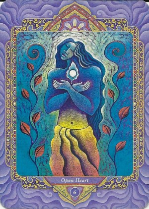 6 Open Heart (The Lovers) - Triple Goddess Tarot by Isha Lerner (art by Mara Friedman)