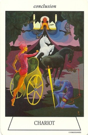 Chariot from Navigators Tarot of the Mystic Sea by Julia Turk.