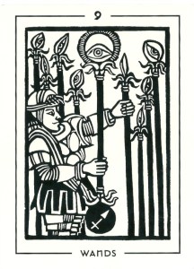 9 of Wands - The Light and Shadow Tarot by Michael Goepferd & Brian Williams