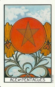 Ace of Pentacles - Aquarian Tarot by David Palladini