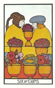 Six of Cups - Aquarian Tarot by David Palladini