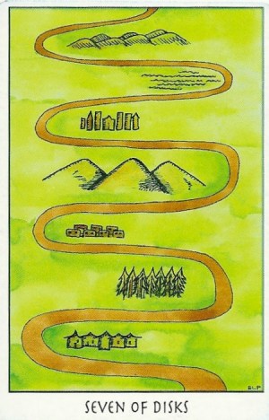 Seven of Disks (Pentacles) - Tarot of the Crone by Ellen Lorenzi-Prince