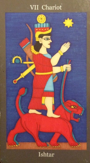 Chariot - Ishtar - Dark Goddess Tarot by Ellen Lorenzi-Prince