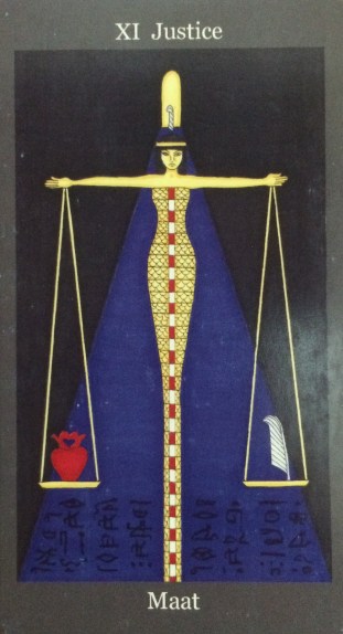 Justice ~ Maat - Dark Goddess Tarot by Ellen Lorenzi-Prince