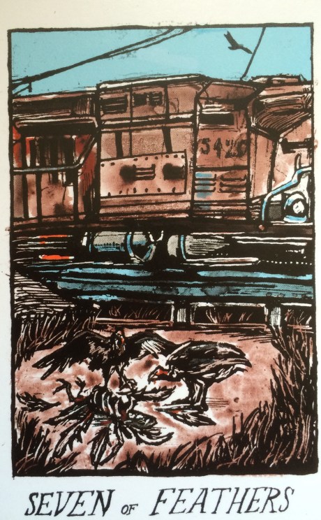 Seven of Feathers (Swords) - The Collective Tarot by the Tarot Collective