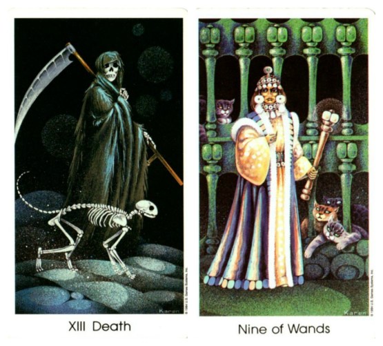 death-the-nine-of-wands-tarot-of-the-cat-people-by-karen-kuykendall