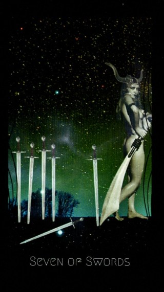 Seven of Swords - The Disciples Tarot by Kathryn Thyme Giese