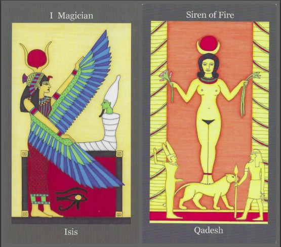 Magician and Siren of Fire - Dark Goddess Tarot by Ellen Lorenzi-Prince.jpg