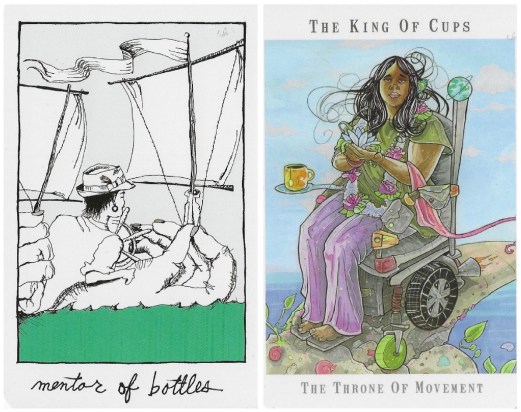 Mentor of Bottles - The Collective Tarot by the Tarot Collective; King of Cups - Next World Tarot by Cristy C. Road.jpg