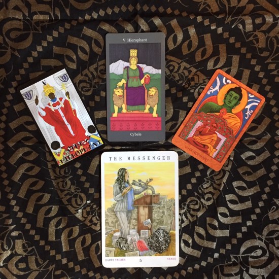 Hierophants - Melanated Classic Tarot, Dark Goddess Tarot, Tarot de St. Croix & Next World Tarot