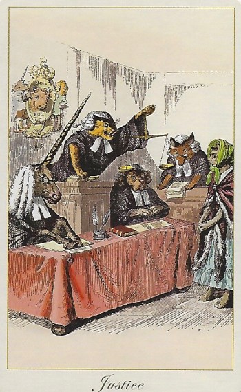 Justice - The Fantastic Menagerie Tarot by Karen Mahony & Alex Ukolov.jpeg